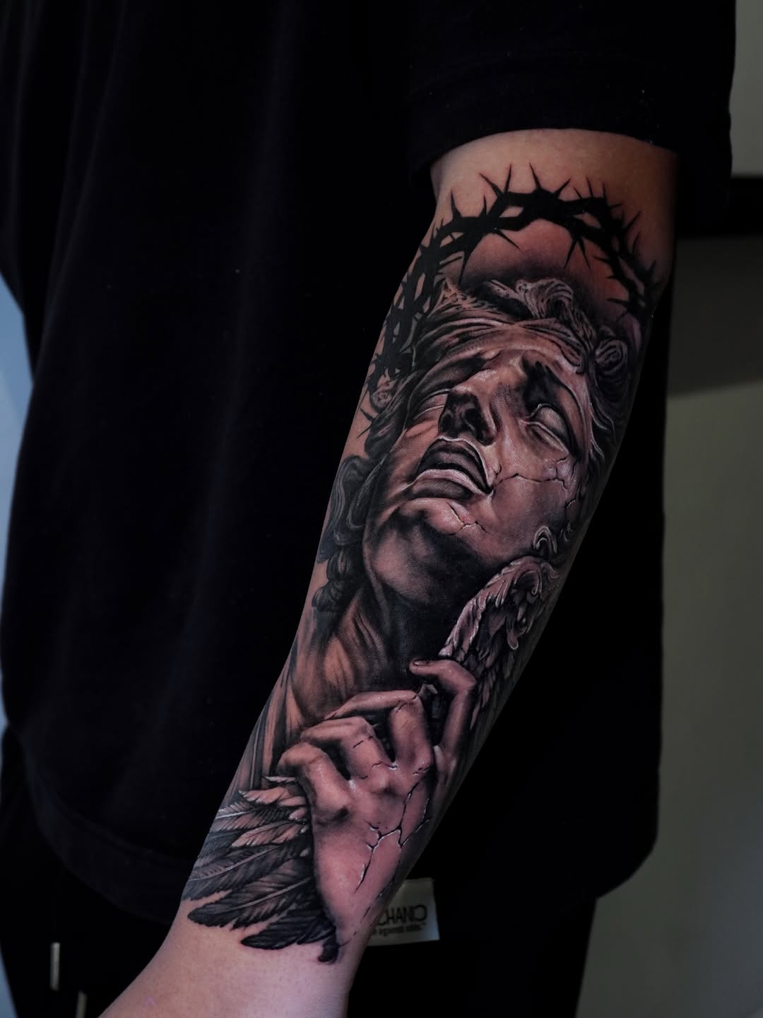 Tattoo by @alberto_marrero___ β realism, black_and_grey