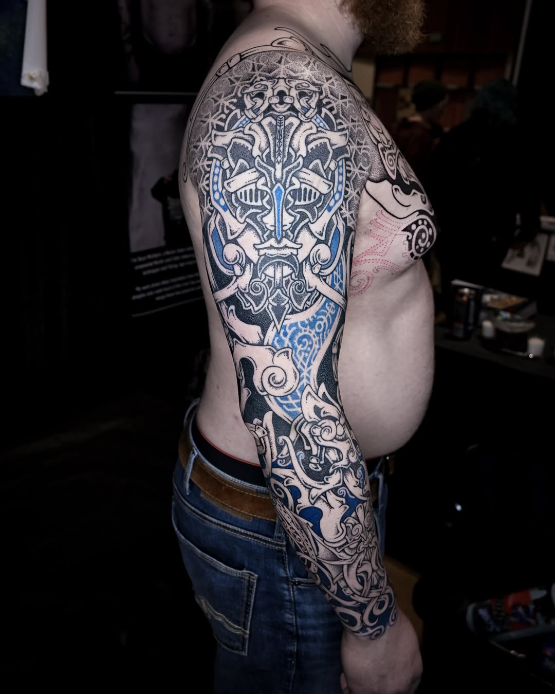 Tattoo by @kintyreink — blackwork, geometric