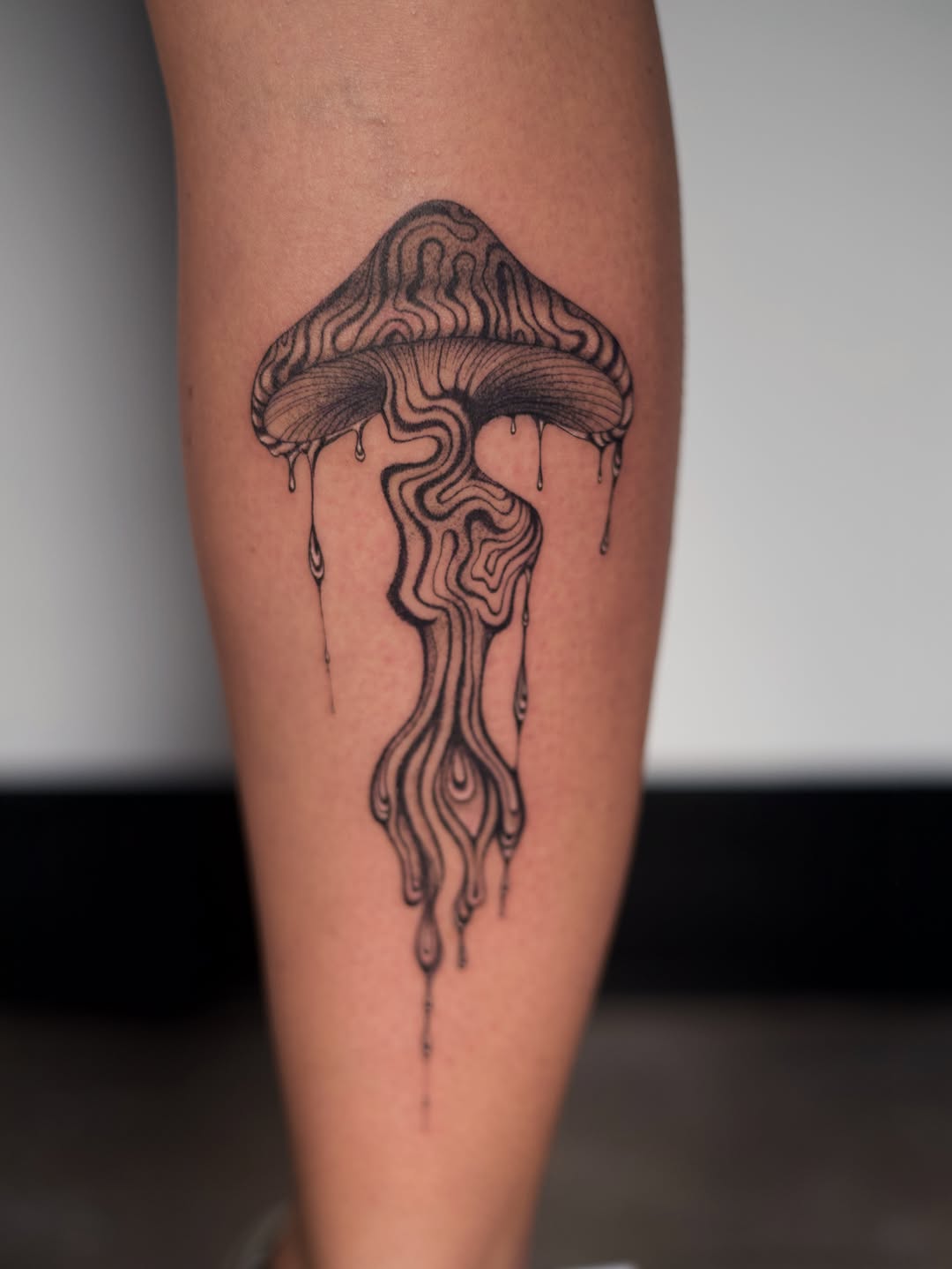 Tattoo by @mandylynjaye.tattoo — illustrative, black_and_grey