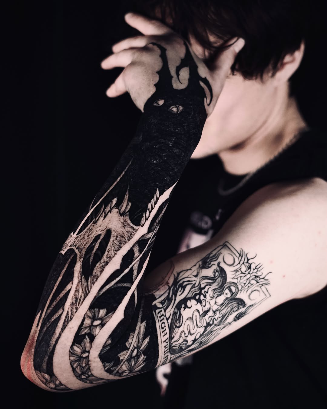 Tattoo by @sflpczk — blackwork, black_and_grey