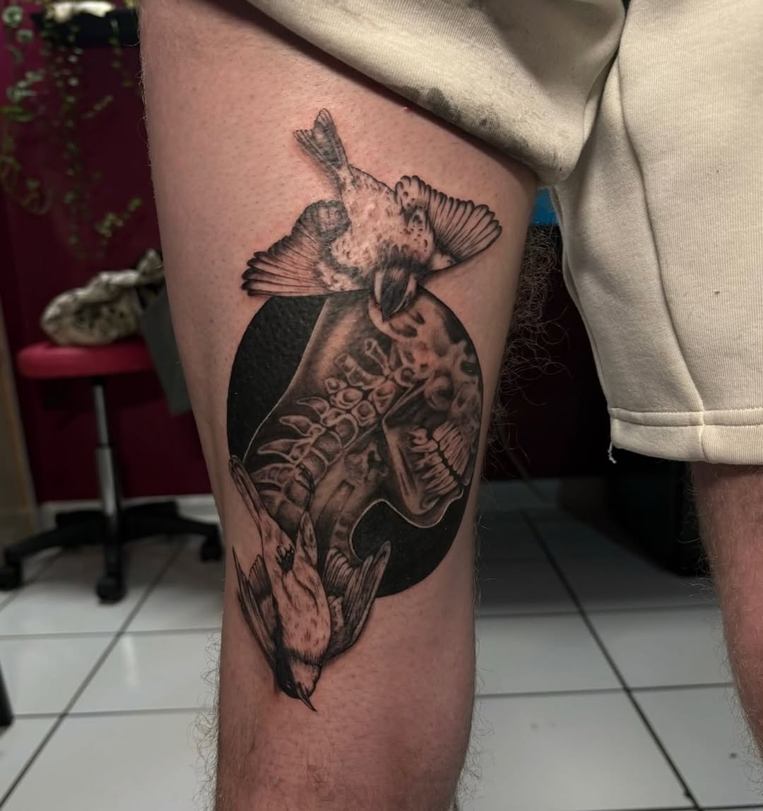 Tattoo by @dandelion.roses โ black_and_grey, realism