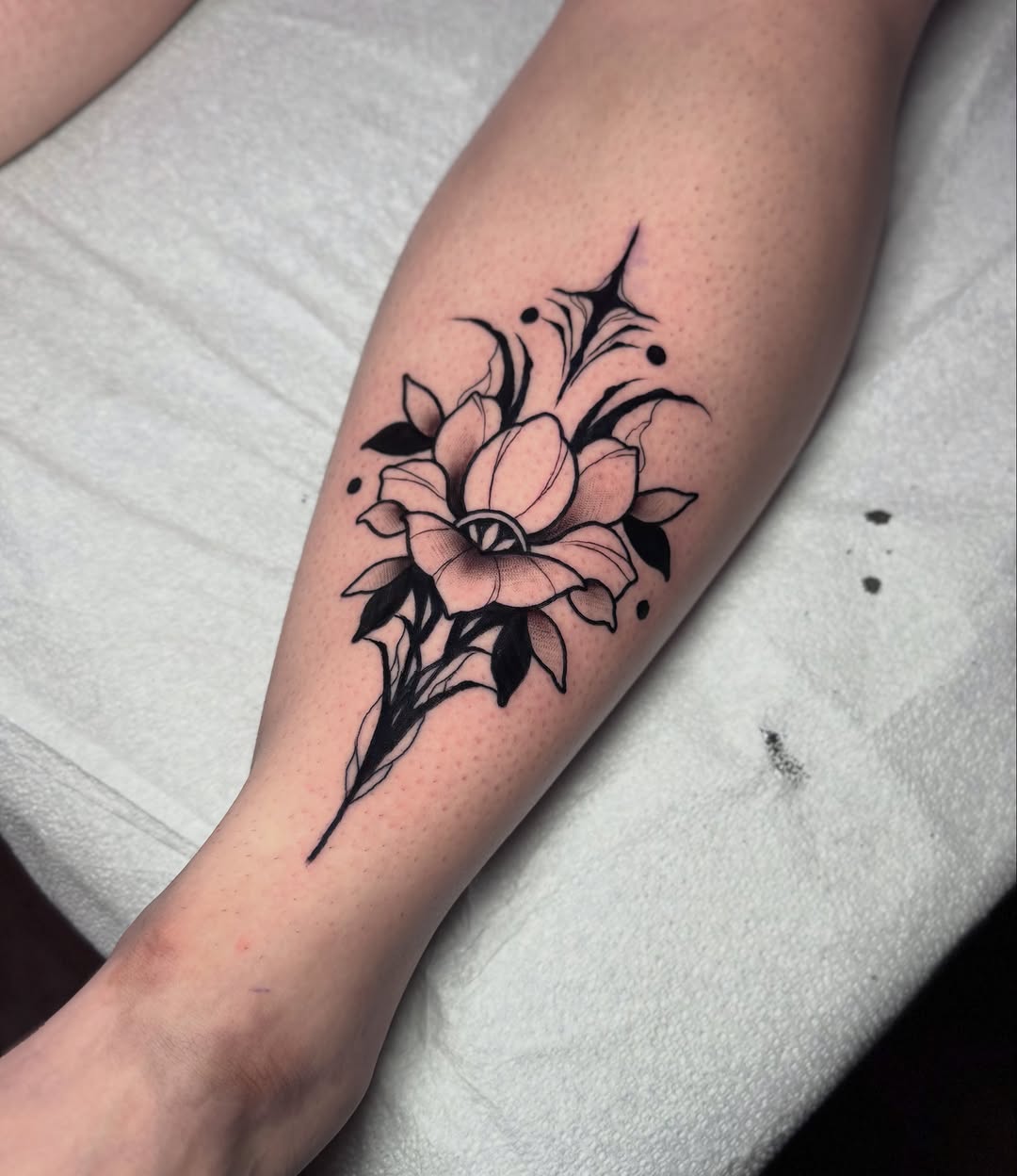 Tattoo by @shortyadtrtattoos — black_and_grey, ornamental