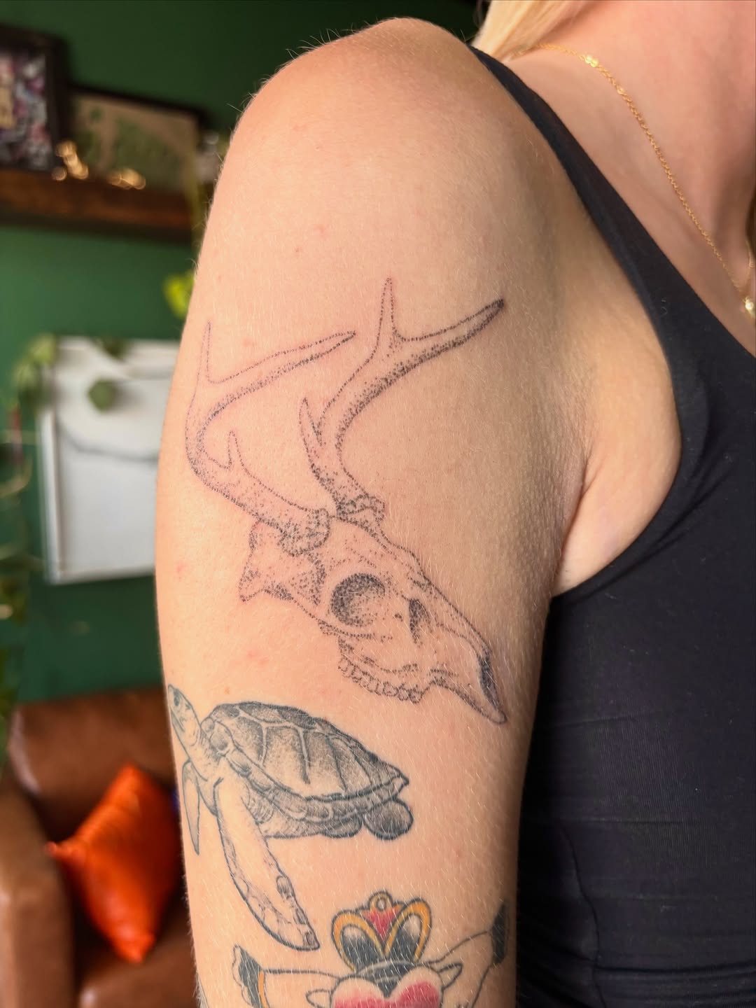 Tattoo by @seneca_studios — dotwork