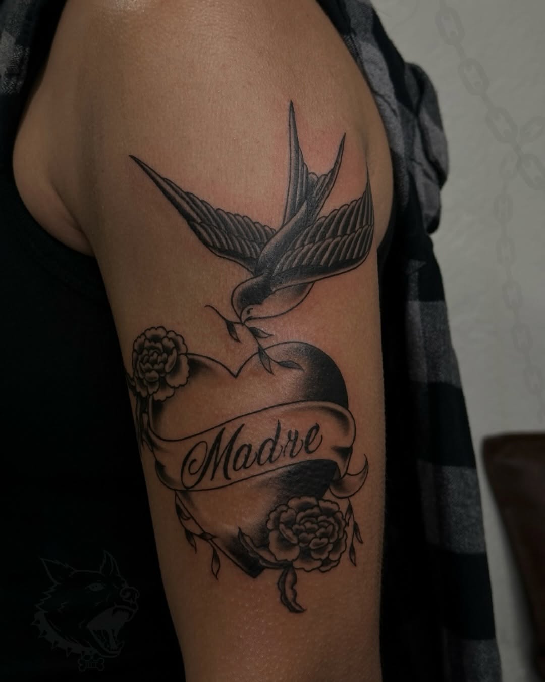Tattoo by @dogtoothtattoos — american_traditional, lettering_script