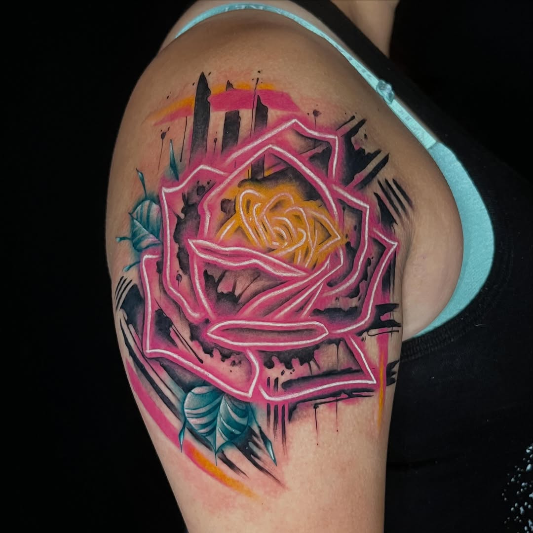 Tattoo by @bodyartbycuda — watercolor