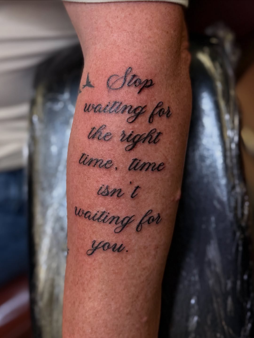 Tattoo by @instabullshit — lettering_script, fine_line