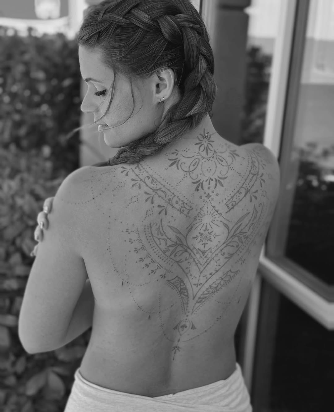 Tattoo by @alanis.ink — ornamental, dotwork