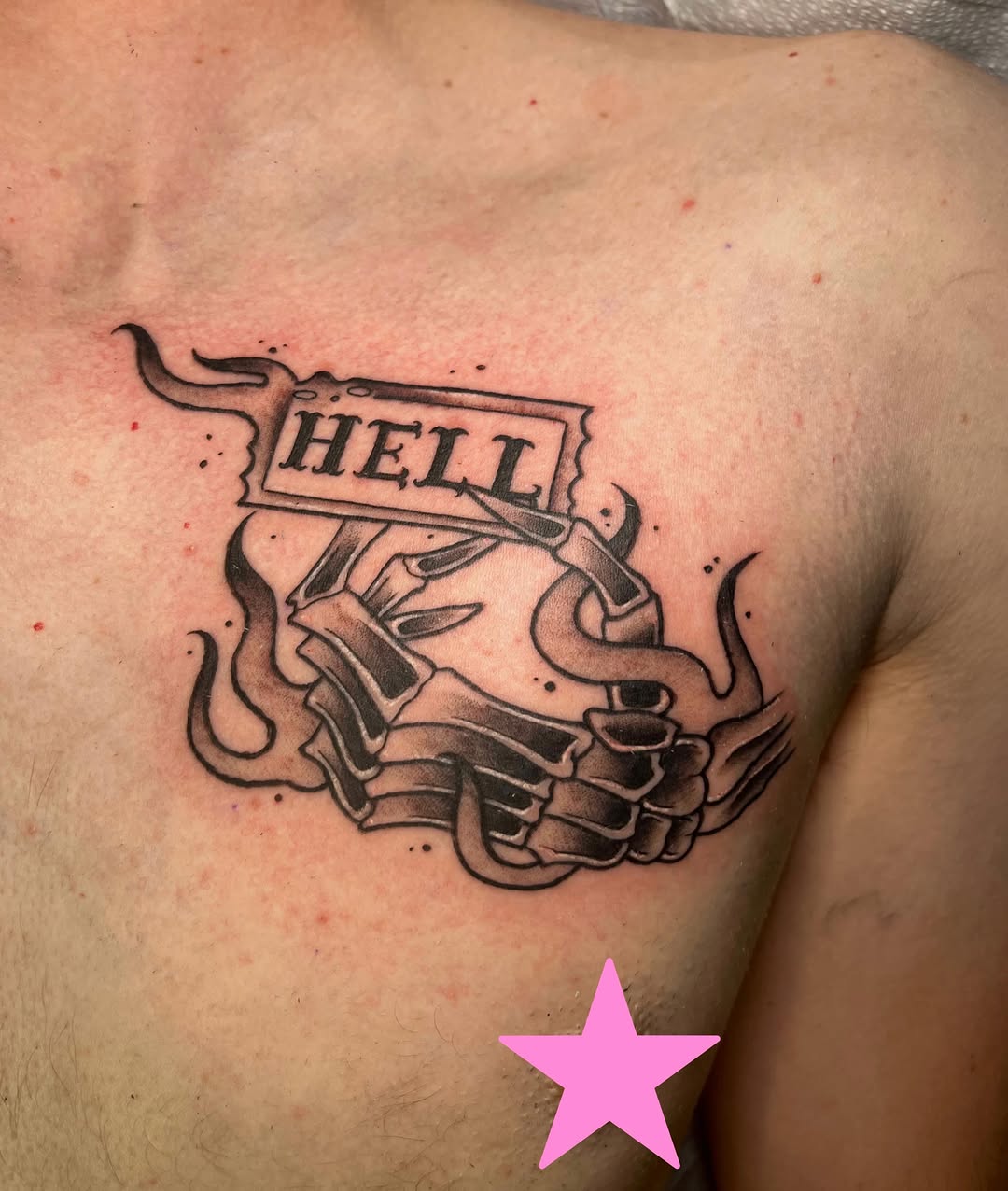 Tattoo by @jellyrat_tatts — black_and_grey