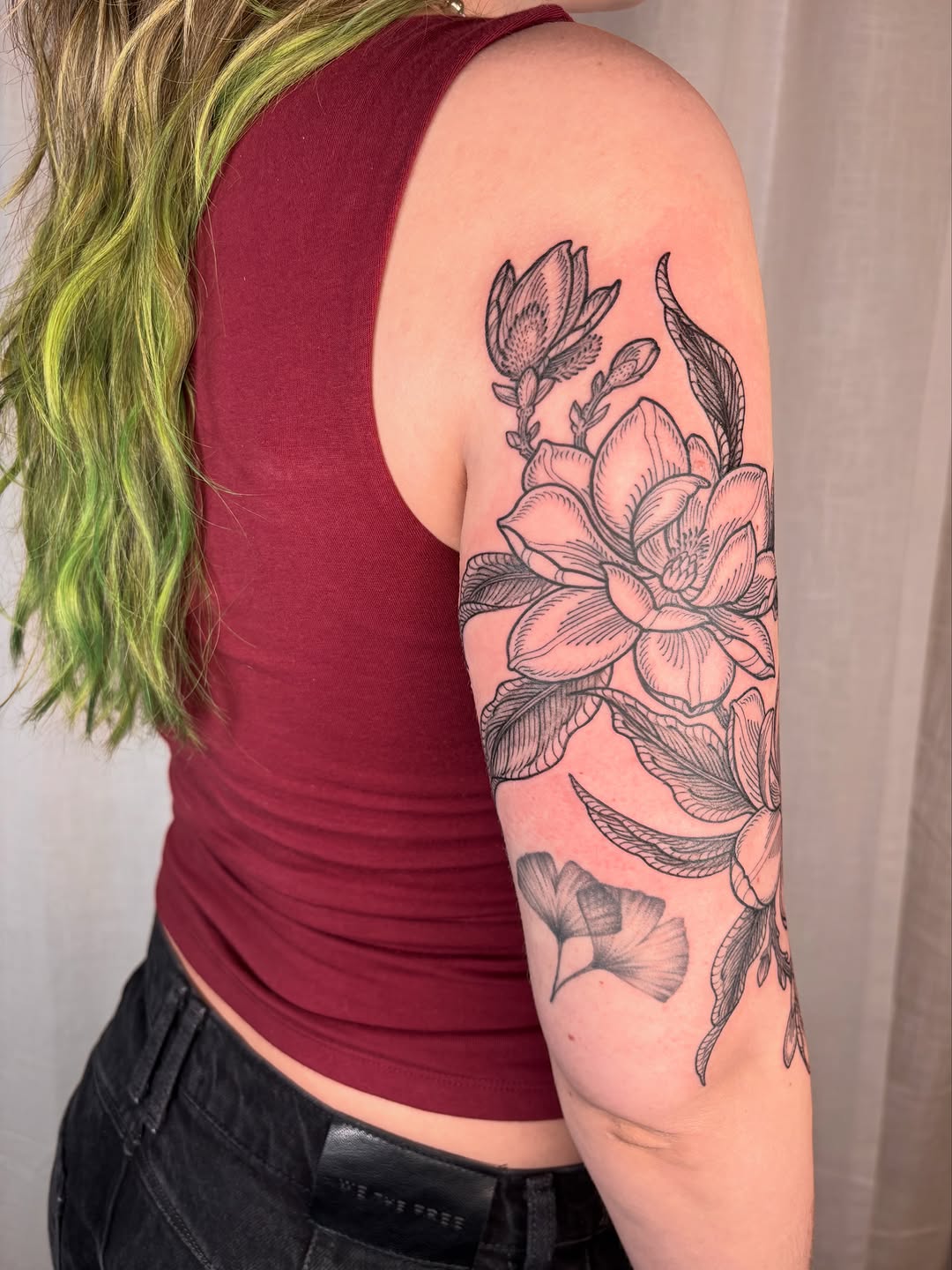 Tattoo by @maggiechotattoo — fine_line, black_and_grey