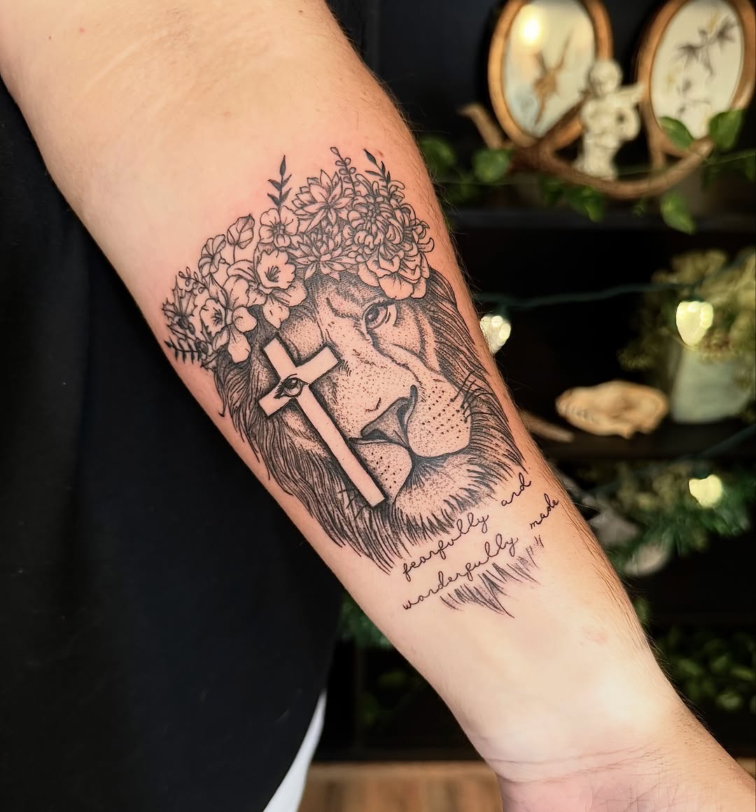 Tattoo by @honeyrosetattoo — black_and_grey