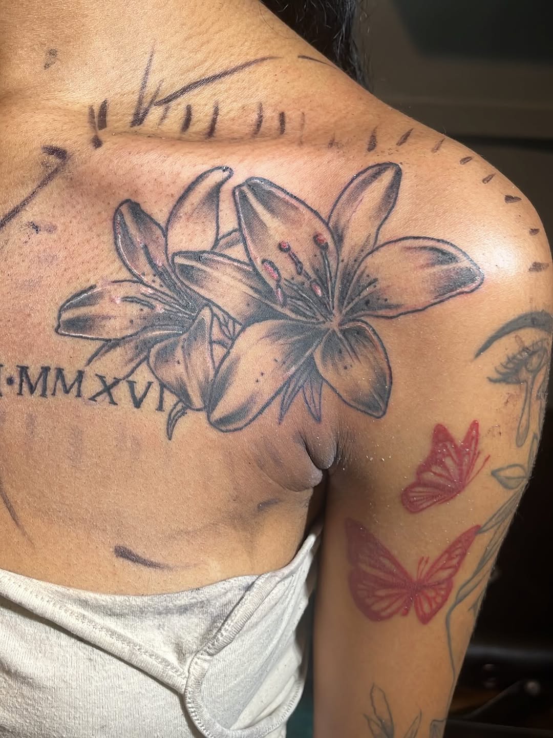 Tattoo by @spicymvstardd — realism, black_and_grey