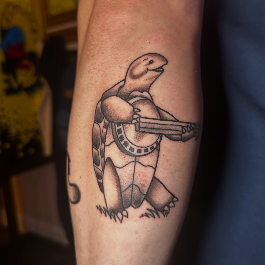 Tattoo by @drewthetattooguy β black_and_grey