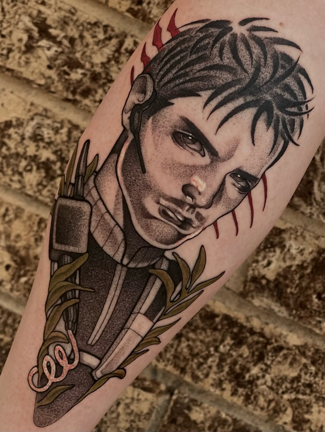 Tattoo by @mousepawz_tattoo β realism, black_and_grey