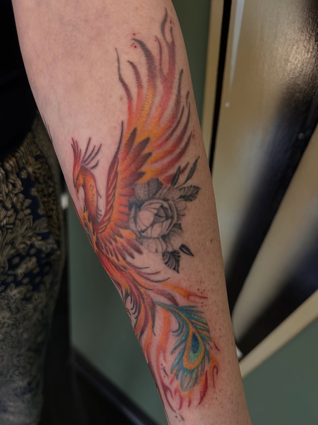 Tattoo by @nancyrose.art — realism, trash_polka