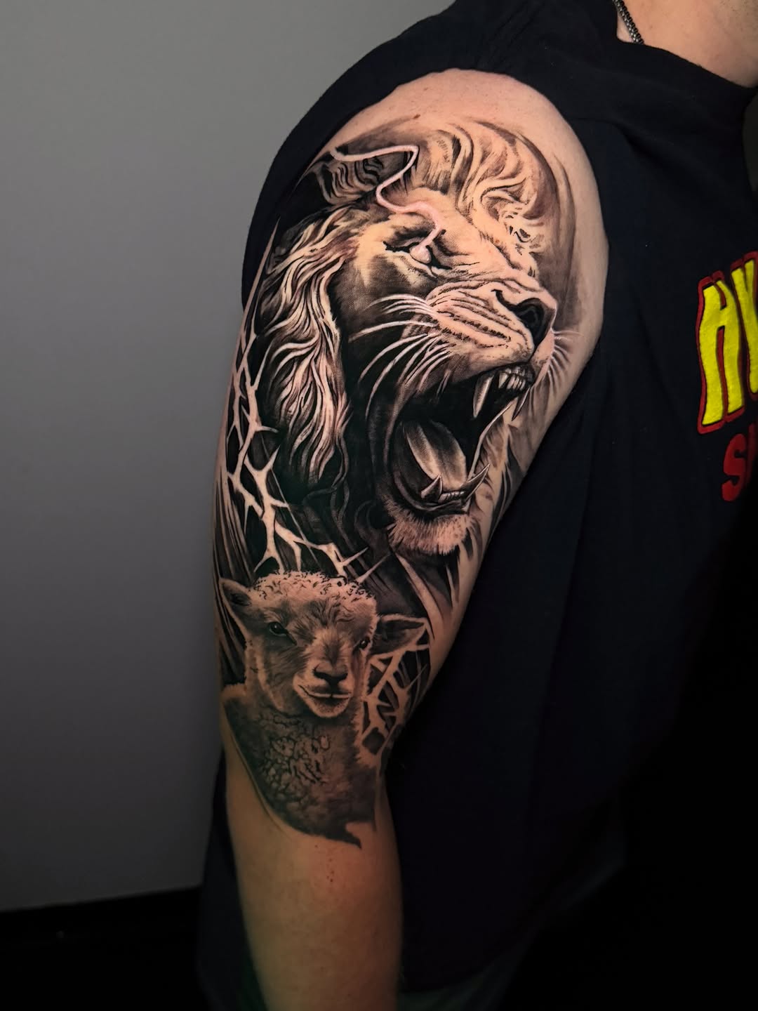 Tattoo by @inklayr β realism, black_and_grey
