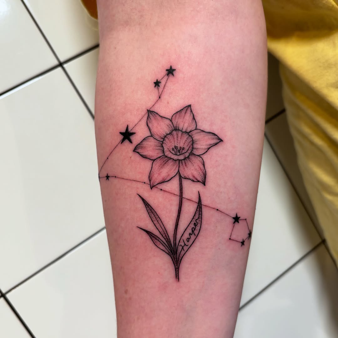 Tattoo by @daynatattoos — fine_line, lettering_script