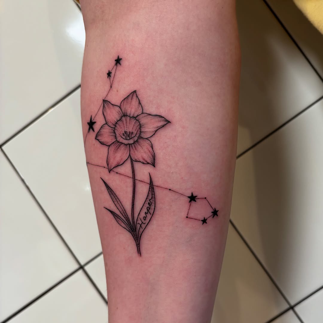 Tattoo by @daynatattoos — fine_line, lettering_script