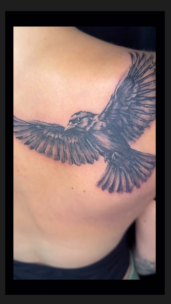 Tattoo by @catdaddytatz — black_and_grey, realism