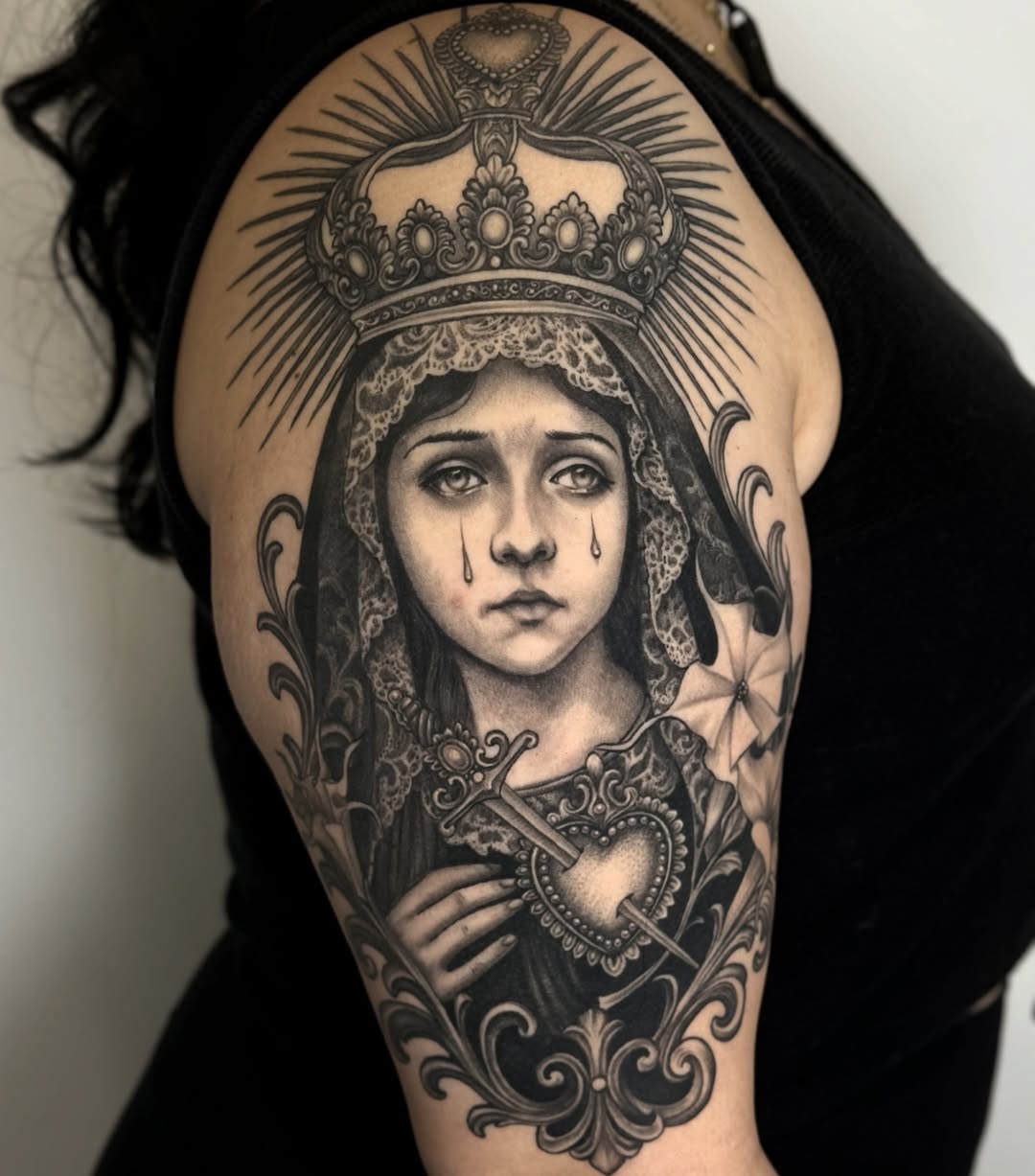 Tattoo by @artofmiguelangelflores — black_and_grey, realism