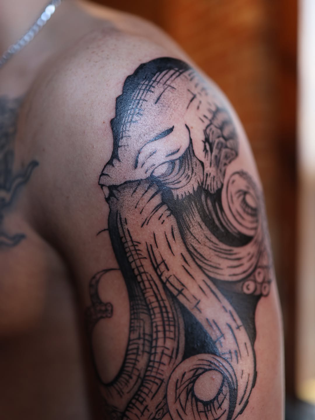 Tattoo by @morganpurcey — blackwork
