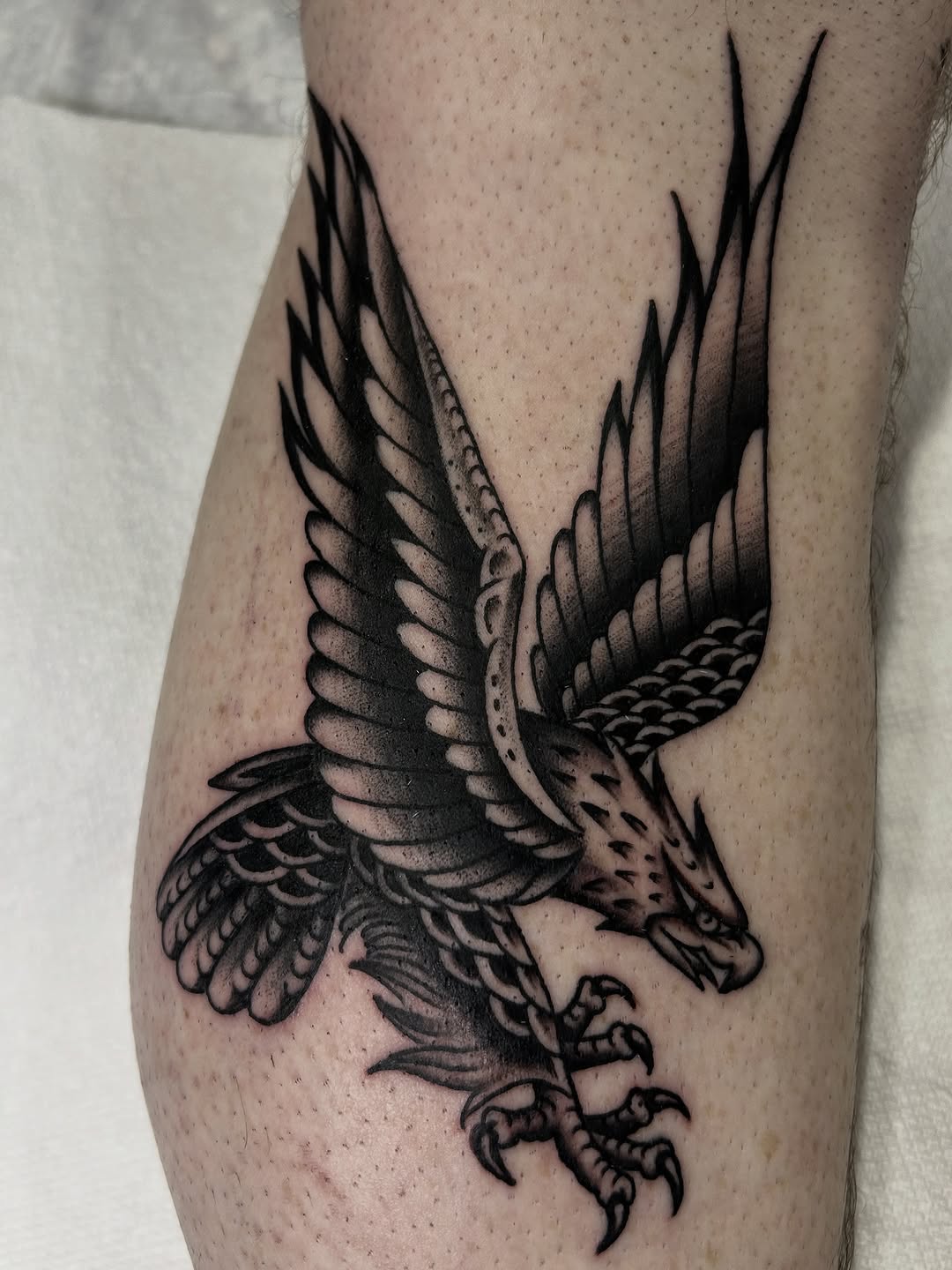Tattoo by @hollydanesi โ american_traditional, black_and_grey