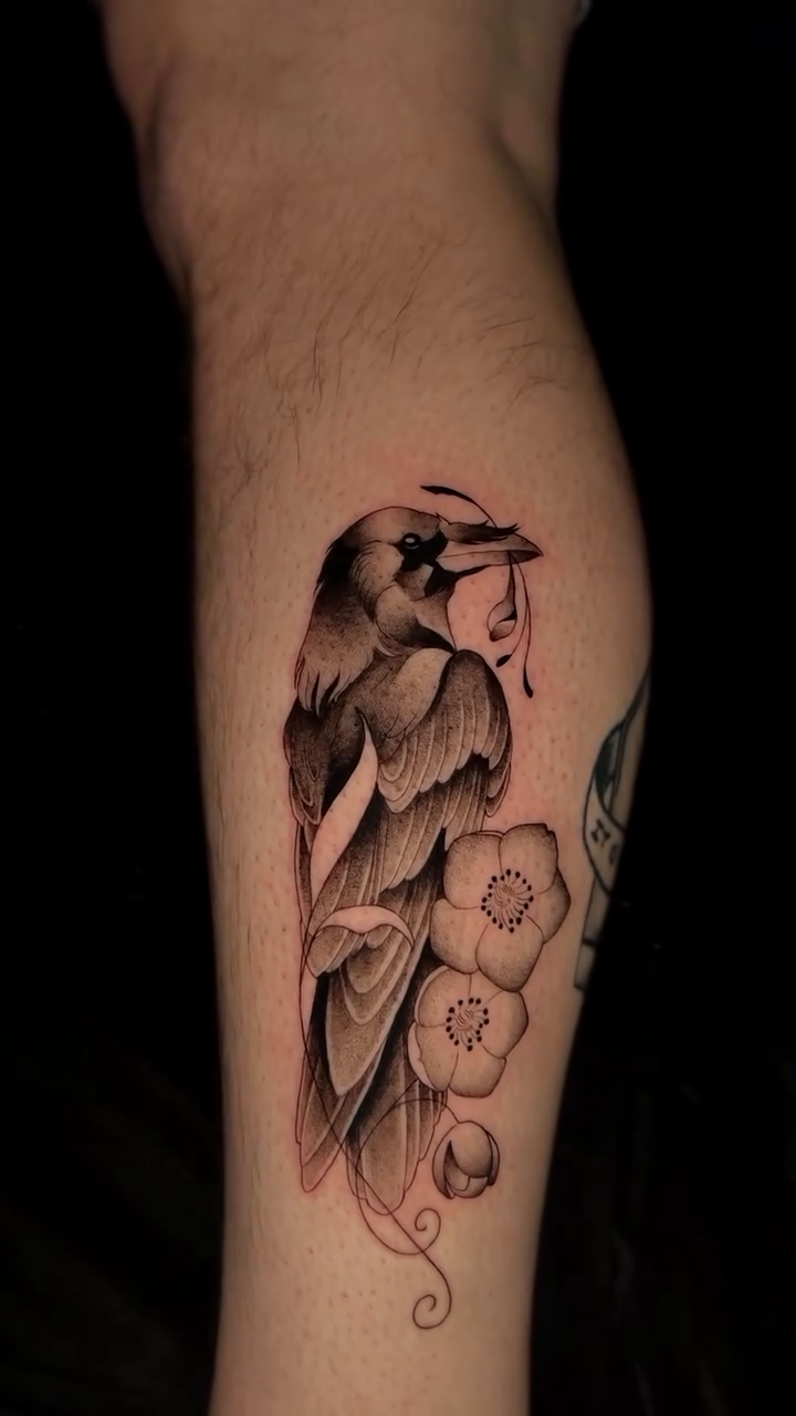 Tattoo by @baby.bat.tat — black_and_grey, realism