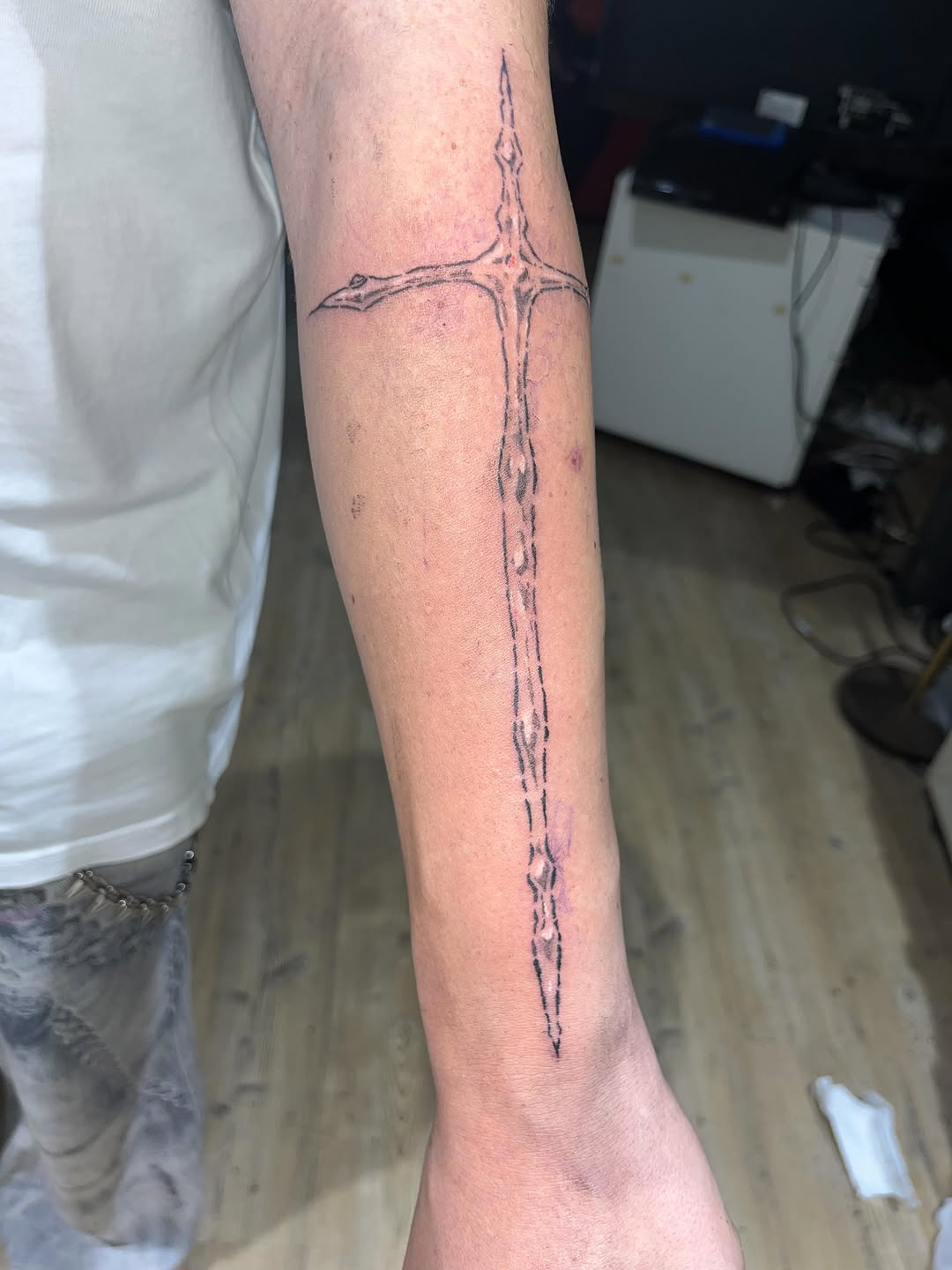 Tattoo by @marcisxo.ink β fine_line, black_and_grey