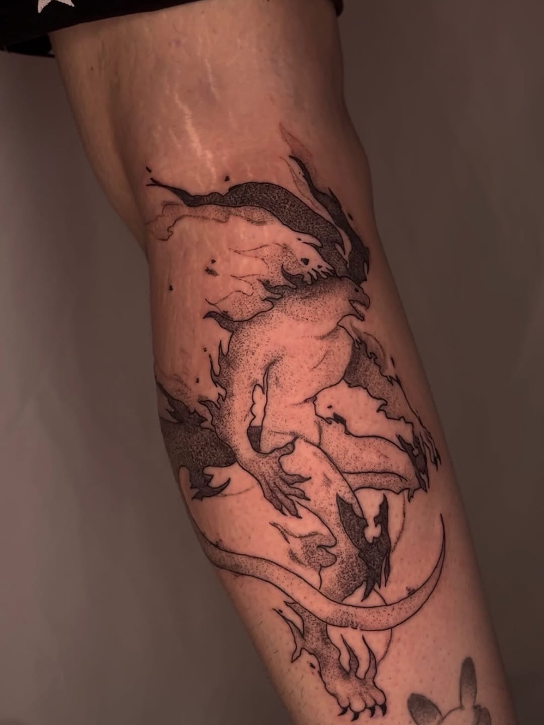 Tattoo by @pitypostcard โ black_and_grey, dotwork