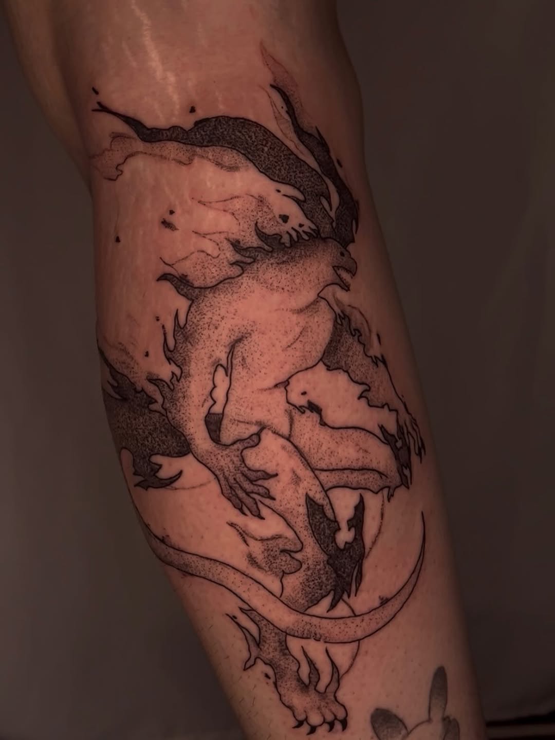 Tattoo by @pitypostcard โ black_and_grey, dotwork
