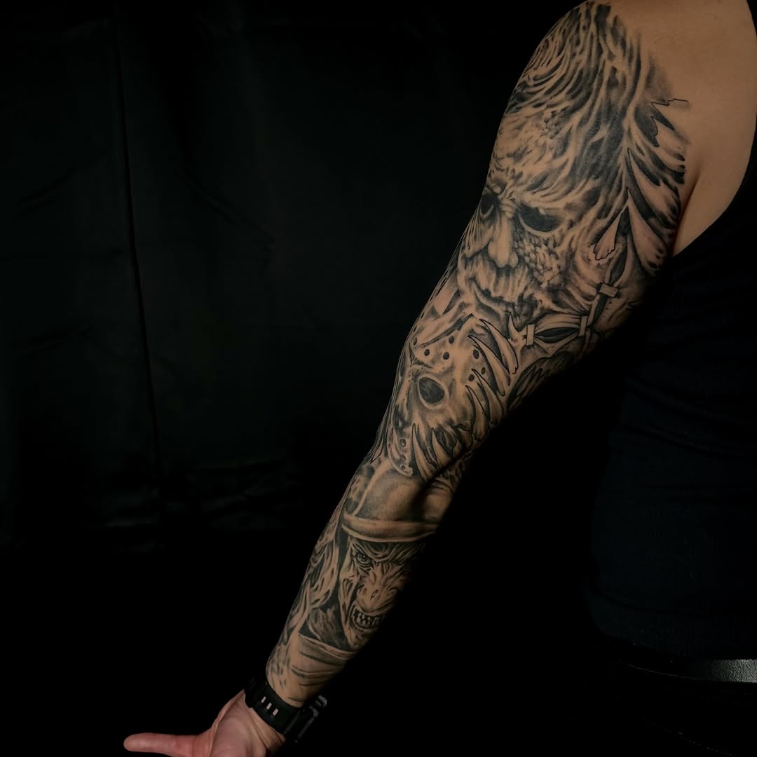 Tattoo by @hellbent.sebastian — black_and_grey, realism