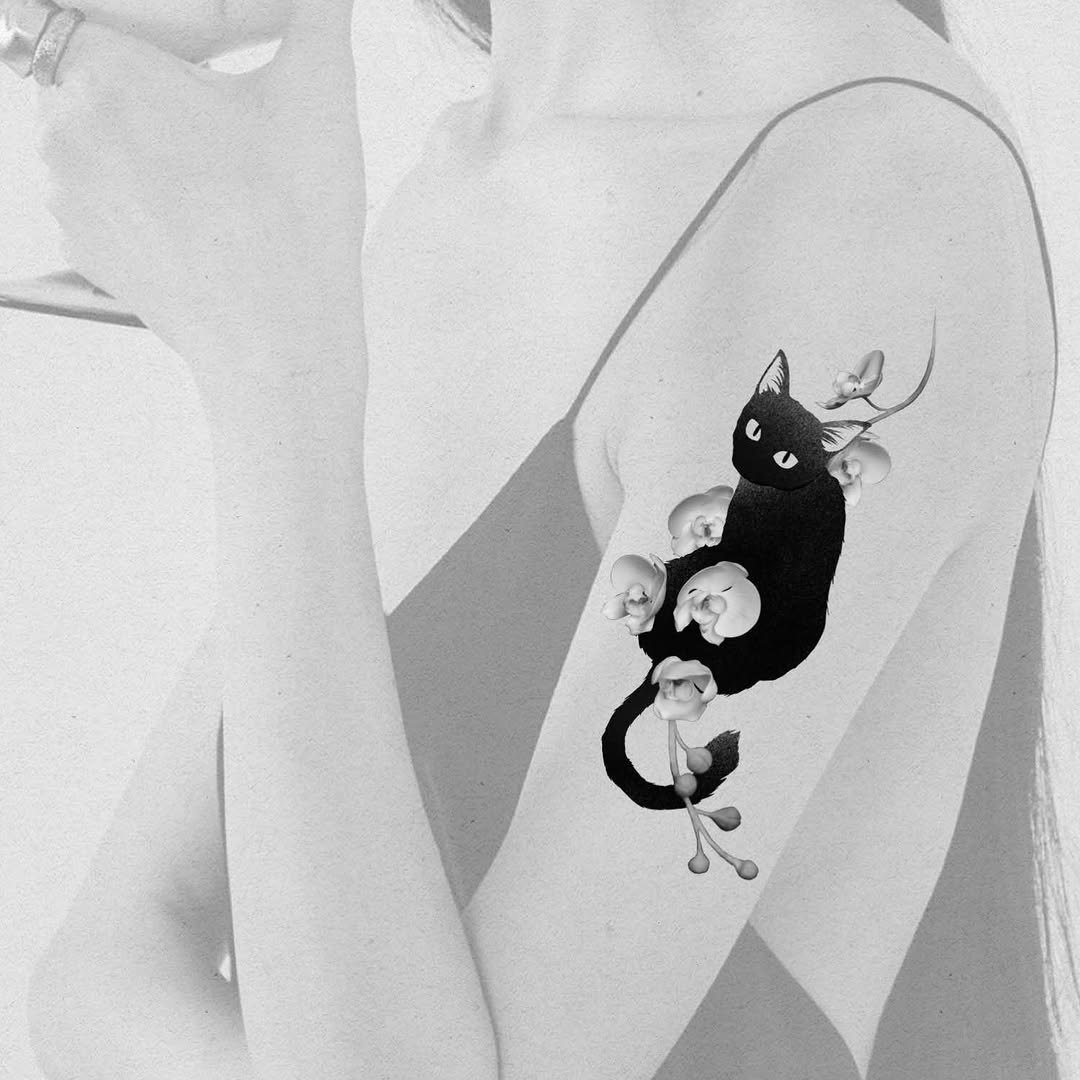Tattoo by @xinnf_tattoo — illustrative, black_and_grey