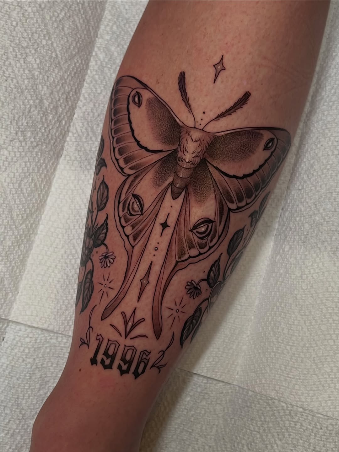 Tattoo by @girlwiththefoxtattoo — black_and_grey, lettering_script