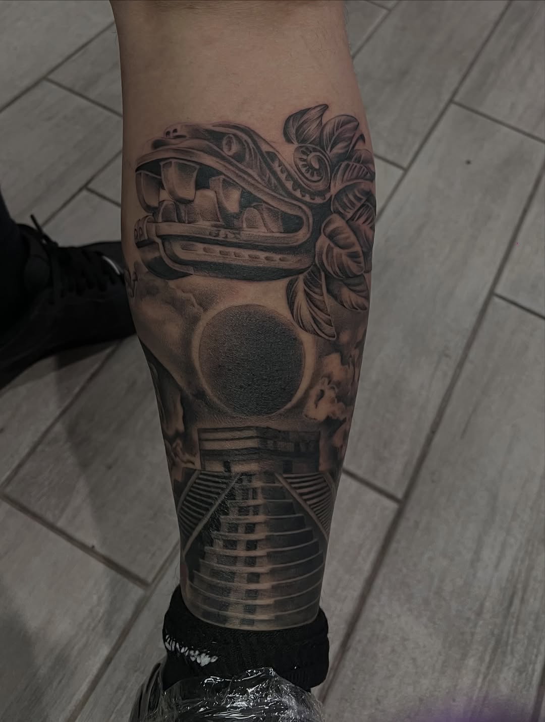 Tattoo by @blazingtatts โ realism, black_and_grey