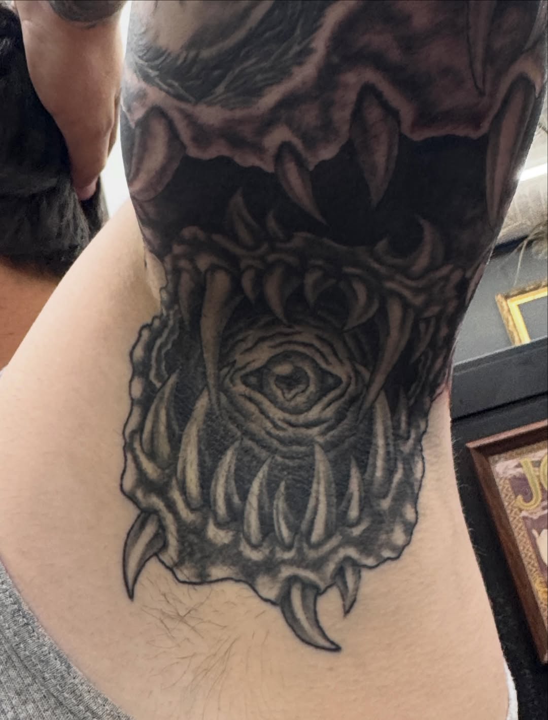 Tattoo by @dis.asterkane.tattoos — black_and_grey, dark_realism