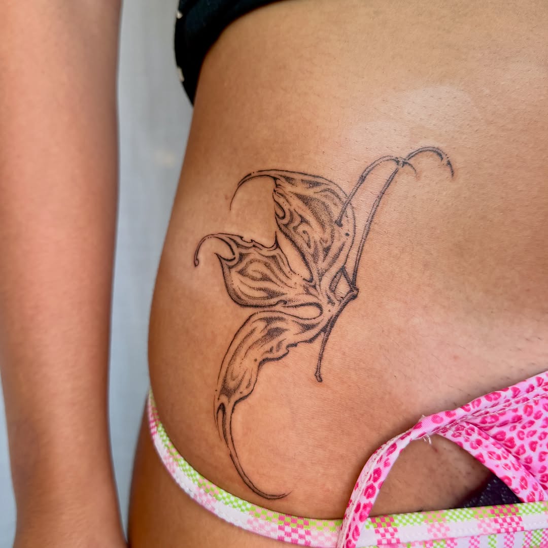 Tattoo by @fairygodfather.ink — fine_line, dotwork
