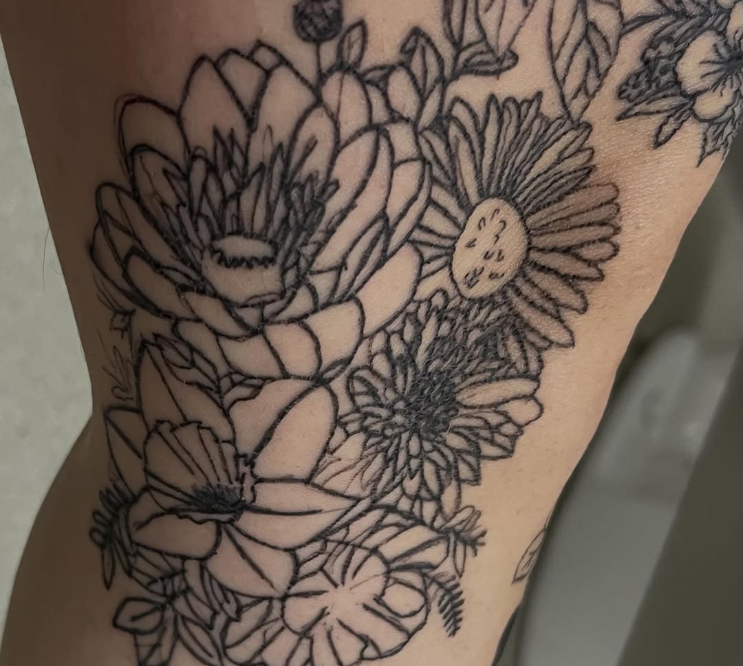 Tattoo by @thefeminine_ink — black_and_grey