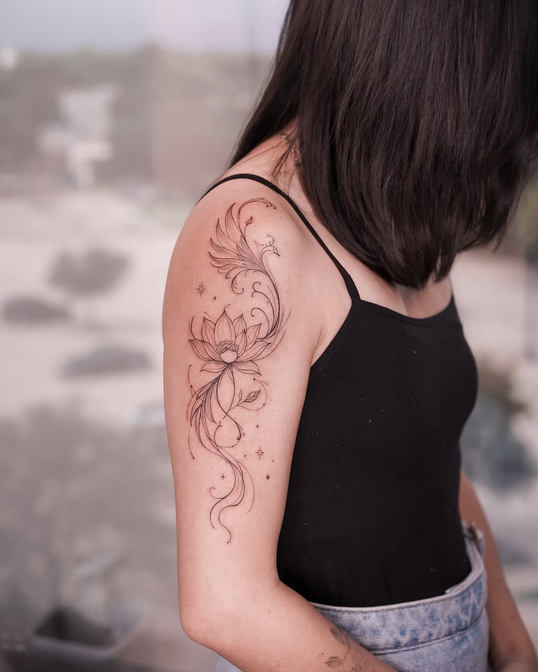 Tattoo by @yomiko.art — fine_line, ornamental