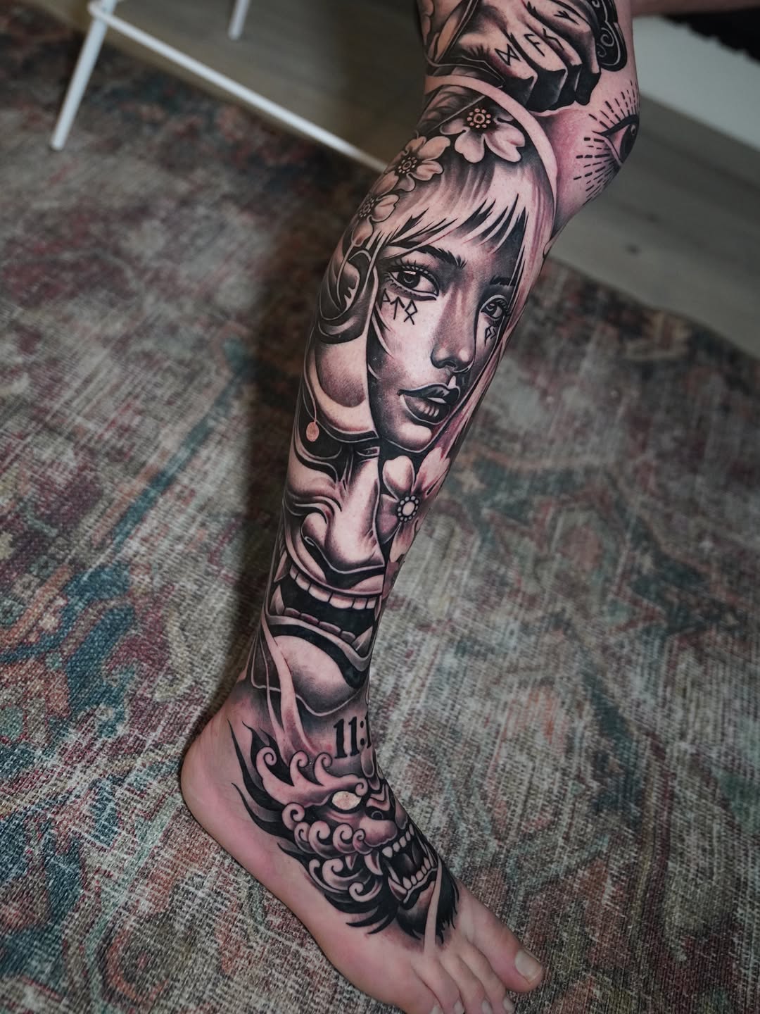 Tattoo by @artemtom — black_and_grey, realism