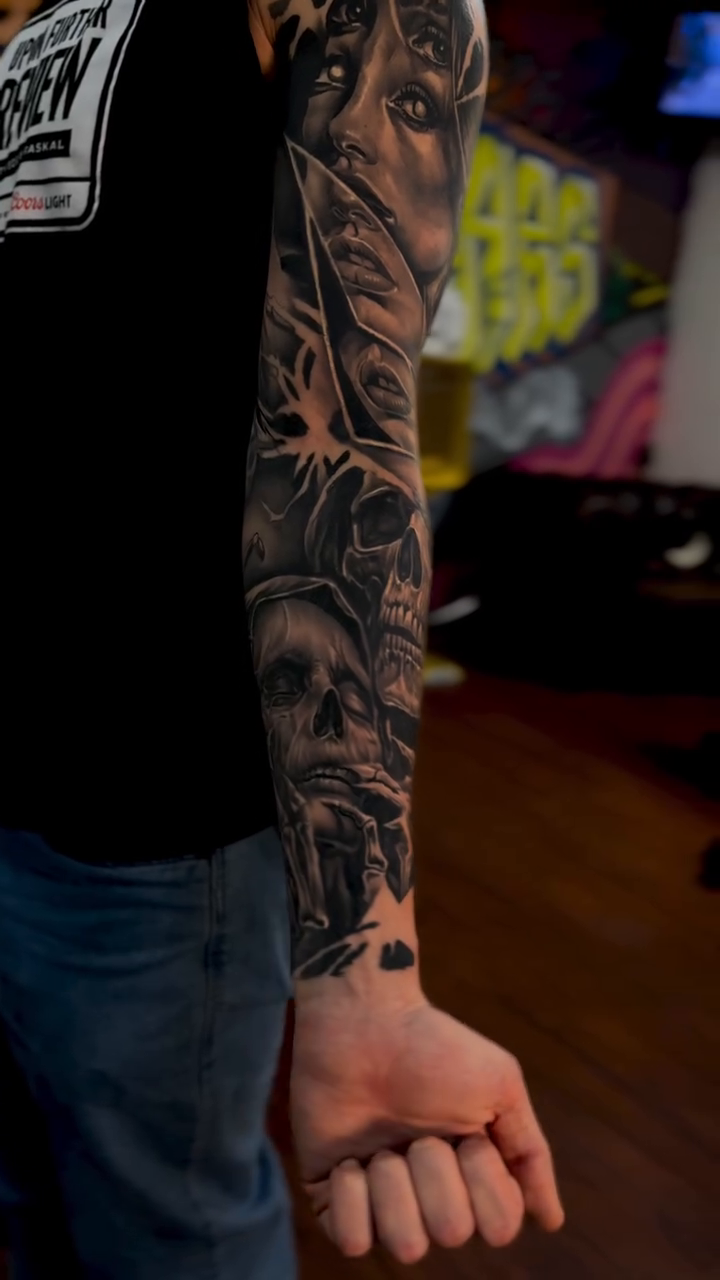Tattoo by @gage.tattoo — black_and_grey, realism