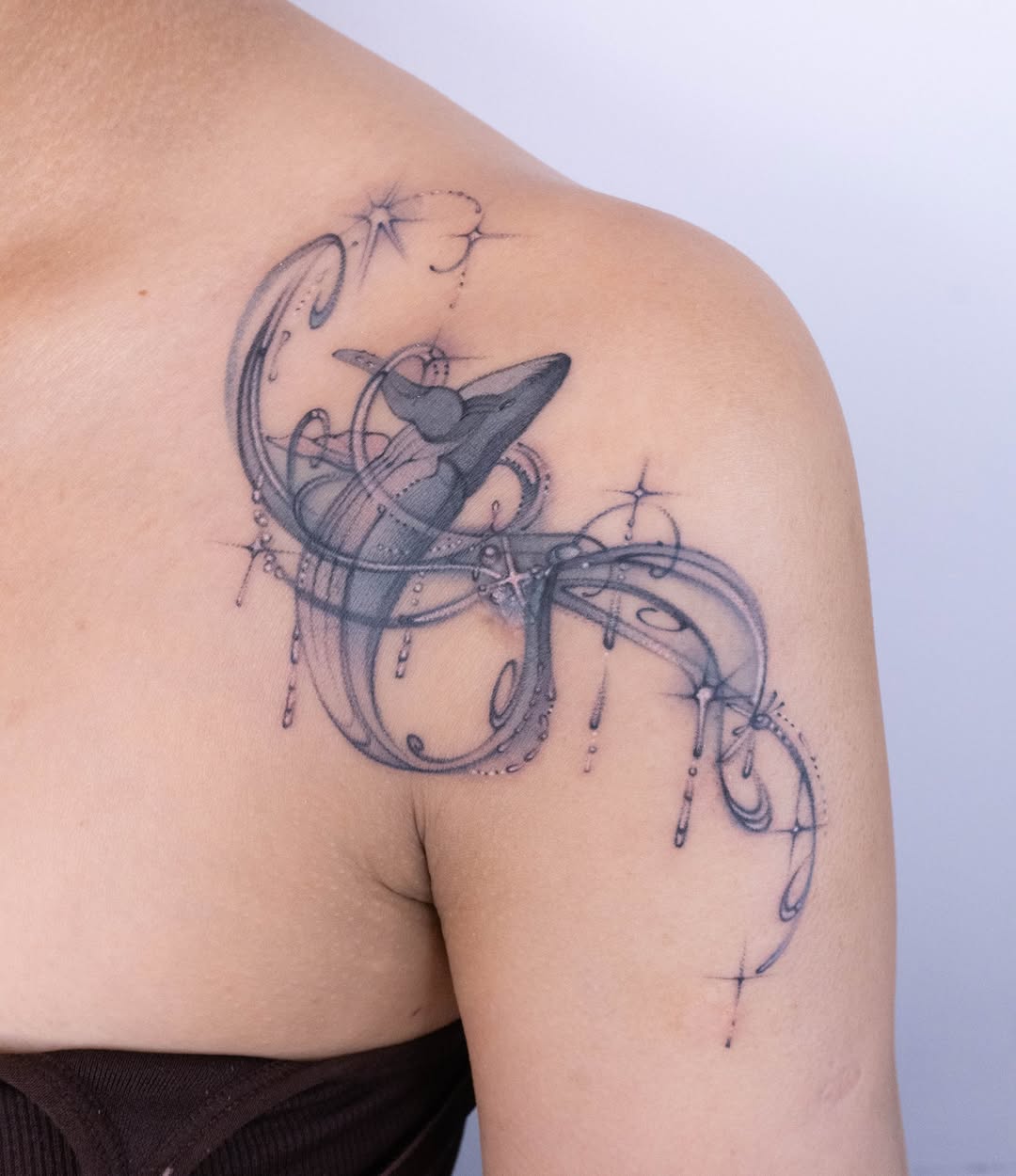 Tattoo by @gracillustrates — black_and_grey, fine_line