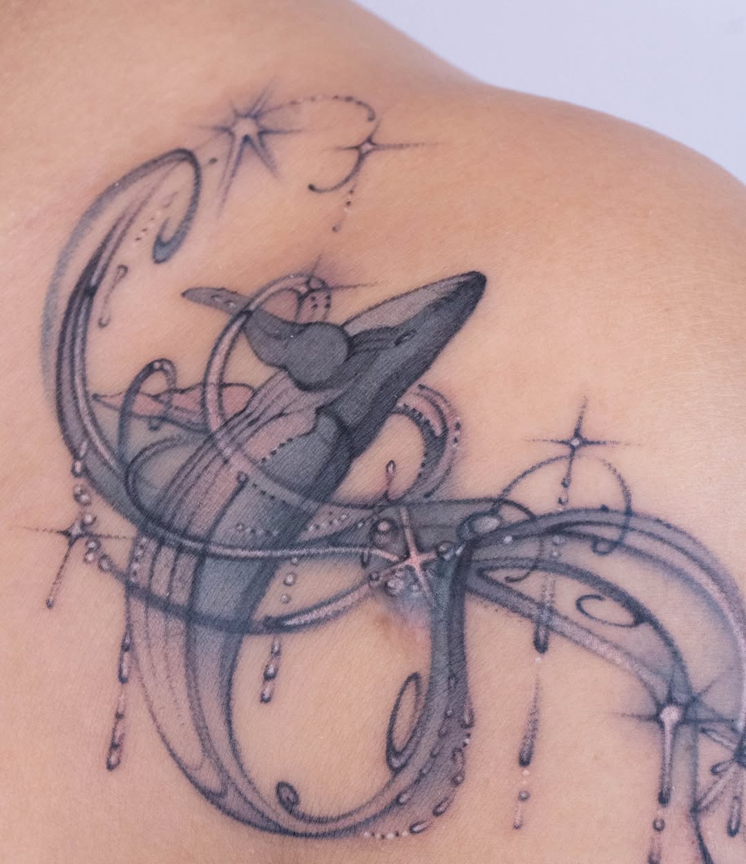 Tattoo by @gracillustrates — black_and_grey, ornamental