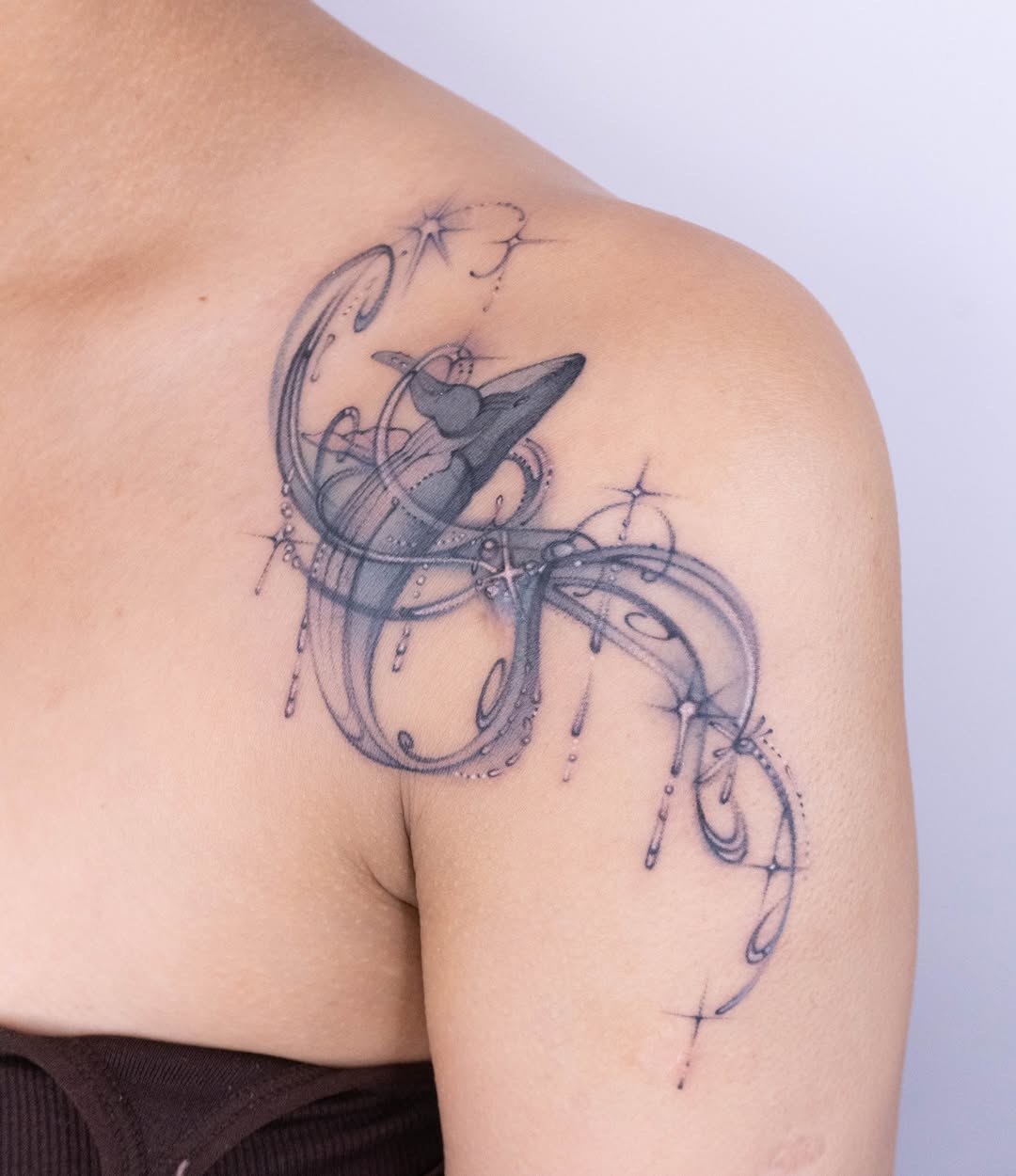 Tattoo by @gracillustrates — black_and_grey, fine_line