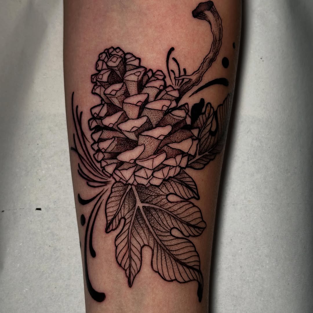 Tattoo by @lajirafa_tattoo — dotwork