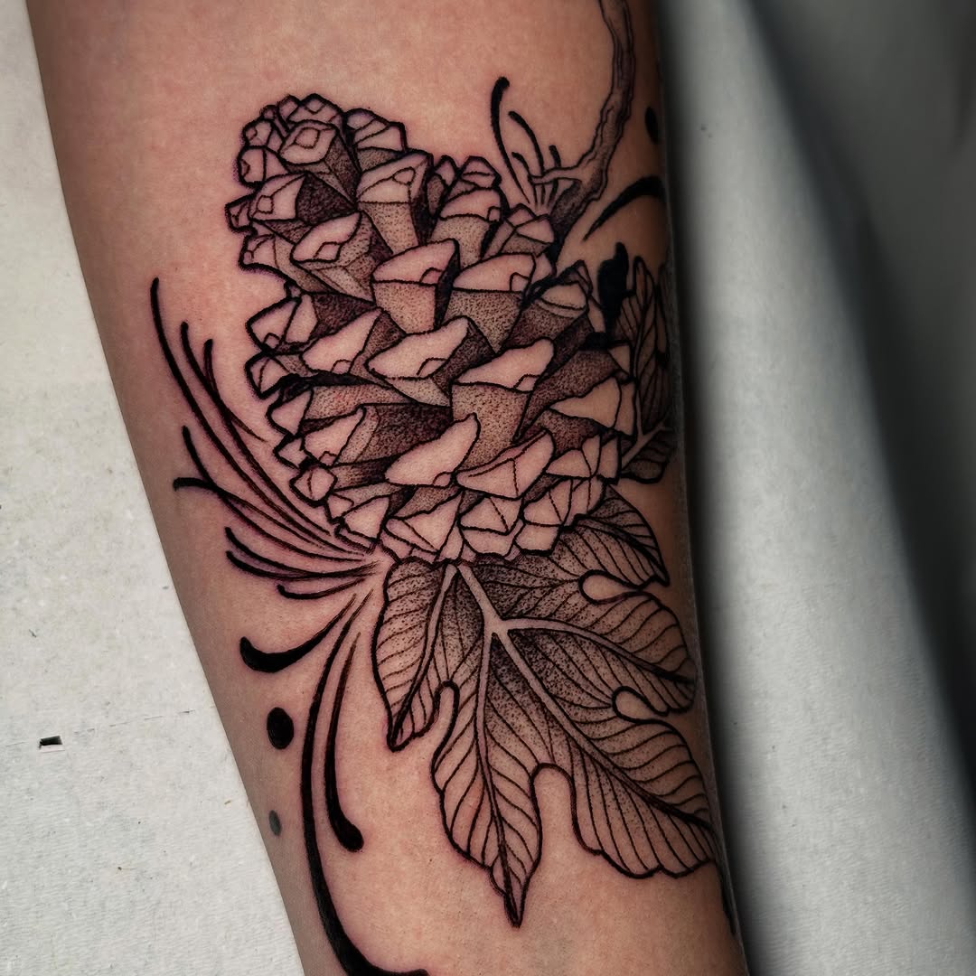 Tattoo by @lajirafa_tattoo — dotwork
