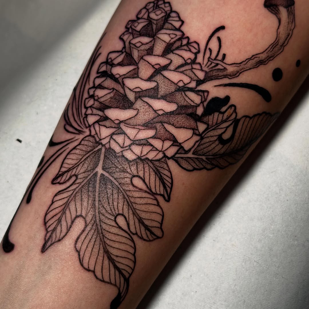 Tattoo by @lajirafa_tattoo — dotwork