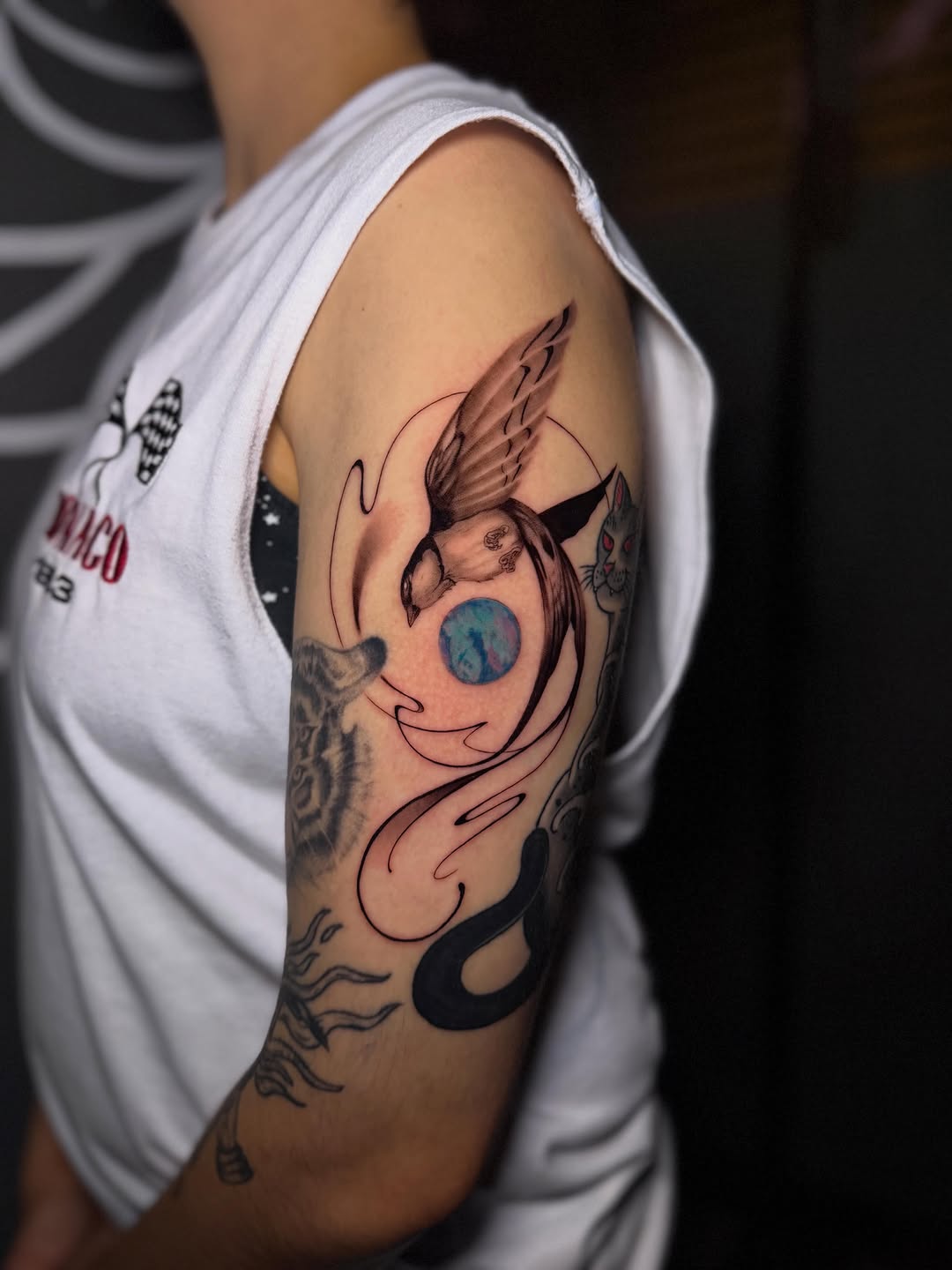 Tattoo by @skullsionink β fine_line, black_and_grey