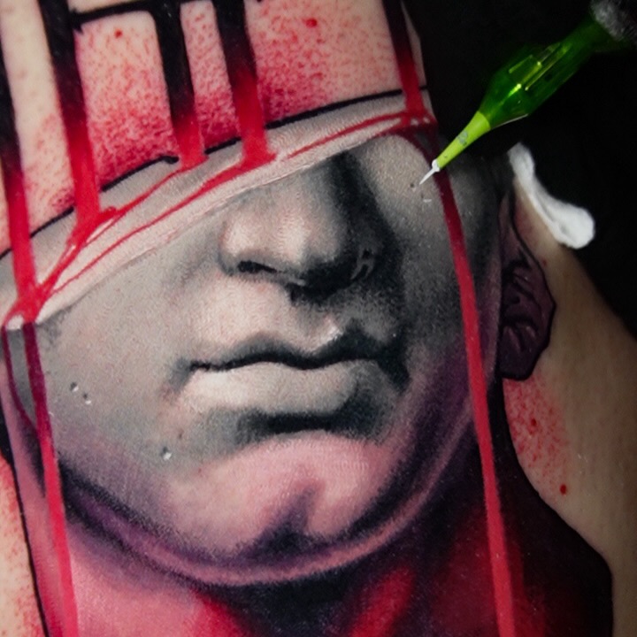Tattoo by @andreytattooing — realism, trash_polka