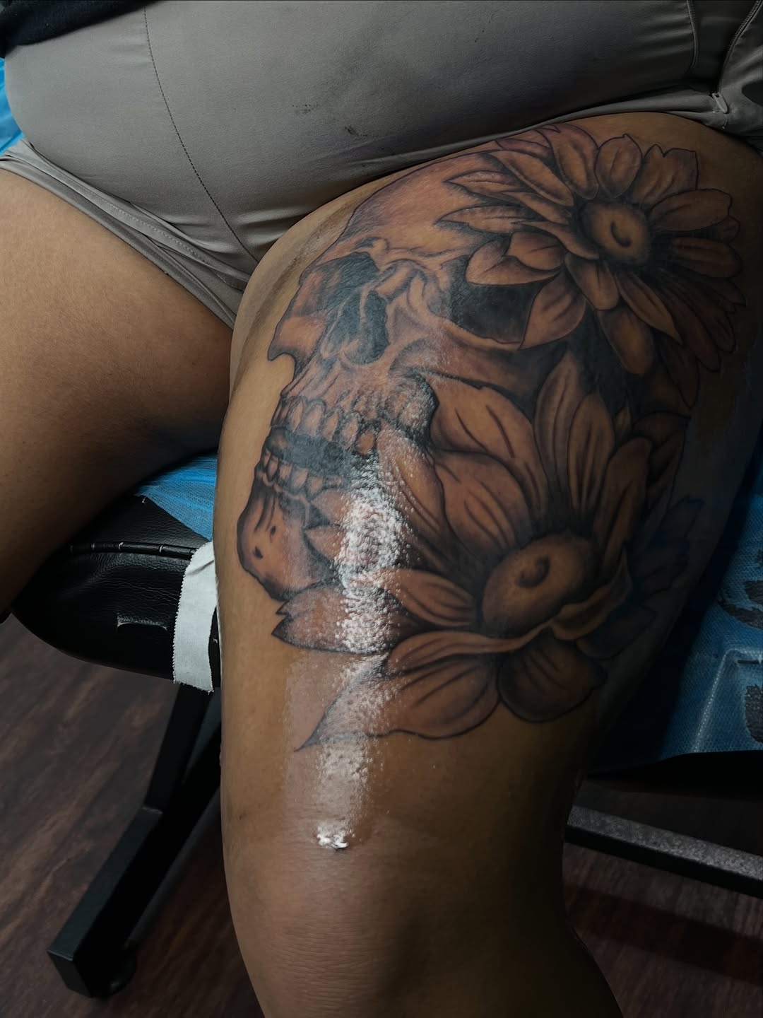 Tattoo by @_glassink — realism, black_and_grey