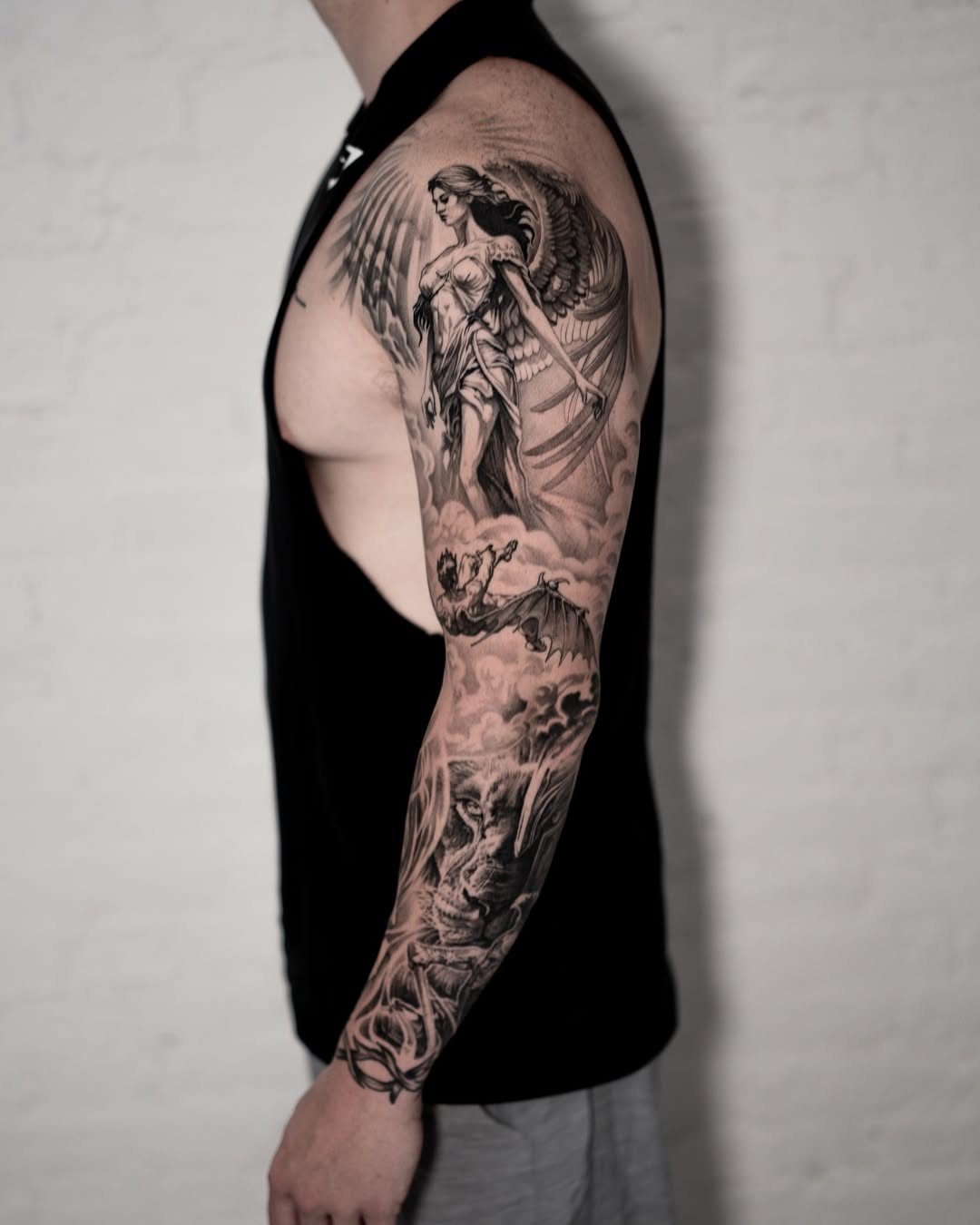Tattoo by @markvatatattoo โ black_and_grey, realism