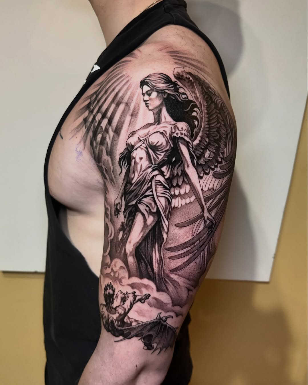 Tattoo by @markvatatattoo โ black_and_grey, realism